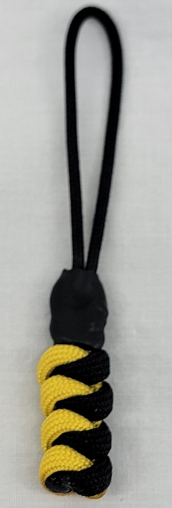 Paracord ~ Black/Yellow ~ Zipper Pull/Knife Lanyard/Key Fob/Tool Keeper ~ 16