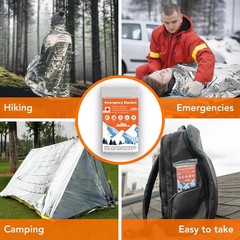 10 Pack Emergency Thermal Blanket Survival, Mylar Blankets for Outdoor, Space Bl