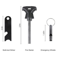 Emergency Magnesium Flint Fire Starter Ferro Rod Lighter Outdoors Survival Tool