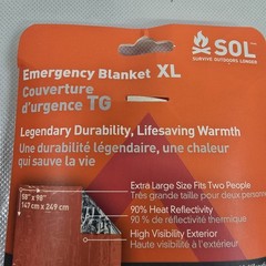 SOL XL Emergency Blanket Heavy Duty Reusable Thermal Survival Blanket
