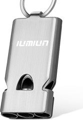 Three-Tube Emergency Loud Whistle,130Db+ Lifeguard Stainless (Silver 1 Pack)