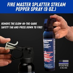 Pepper Enforcement 9 oz. Splatter Stream Pepper Spray with Belt Clip Holster