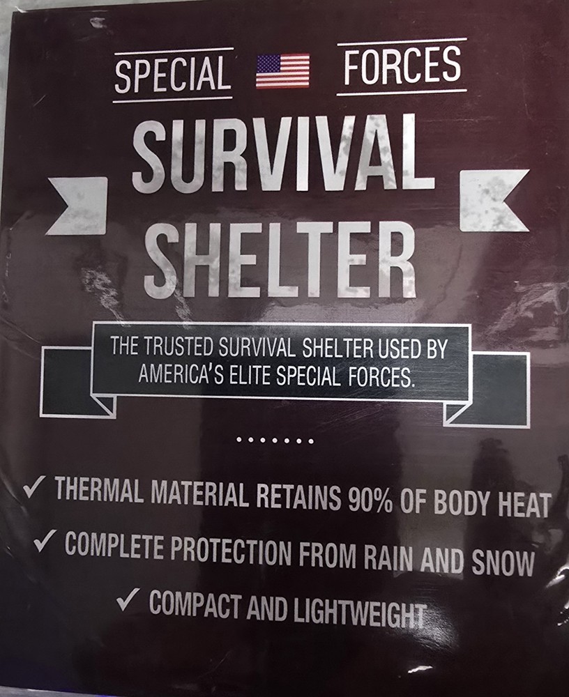 Special Forces Survival Shelter Thermal Material Retains 90% of Body Heat * New