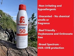 3-PACK Redneck Sunscreen Sport SPF 50 Broad Spectrum Water Resistant 6OZ spray