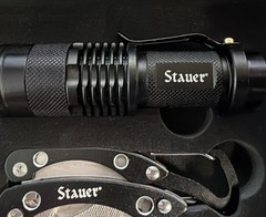 NEW Stauer Survival Kit in Stainless Box Flashlight Watch Wirecutter Knife +More