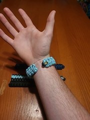 7″ Paracord Bracelet With Copper Wire Core – 4 Pack – GITD, Black, & Navy