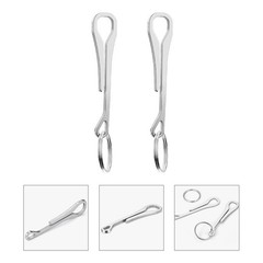 2Pcs Outdoor Key Chain Buckles Stainless Steel Clips for Camping and Hiking