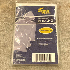 The Weather Station Emergency Poncho Clear Waterproof Lightweight MPN 5100