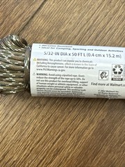 Hyper Tough 5/32 inch 550 Paracord 50 ft, Green, 4.9 oz