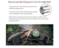 20 in 1 Survival Paracord Bracelet Adjustable Gear Kit with SOS LED Light (2 Pk)