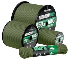 Paracord Rope 550 lb – 5/32″ Parachute Cord 4MM 7-Strand para 50ft Army Green