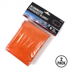 2 Pack ASR Outdoor Survival Blanket Mylar Extreme Emergency Accessory Orange
