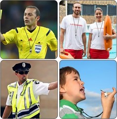 Bsofing Coaches Whistle with Lanyard Loud Crisp Sound Referee Teacher Adult Use