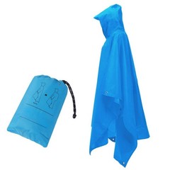 Portable Heavy Duty Adult Raincoat with Hood Waterproof Lightweight Outdoor Use