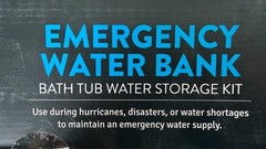 Emergency Water Bank Storage & Pump Heavy Duty 65-Gallon Easy Use BPA Free NEW