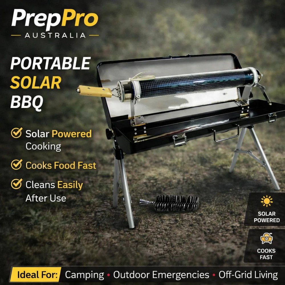 Solar BBQ Grill – Portable Sun‑Powered Cooker | PrepPro