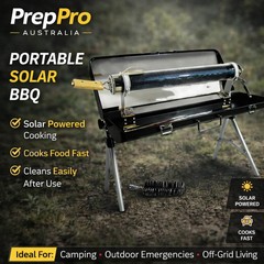 Solar BBQ Grill – Portable Sun‑Powered Cooker | PrepPro