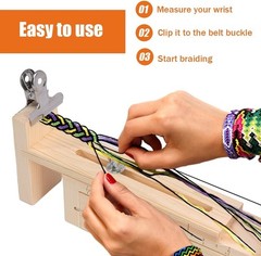Restynic Paracord Jig Bracelet Maker, Wooden Jig Bracelet Maker with 4 Clips – A
