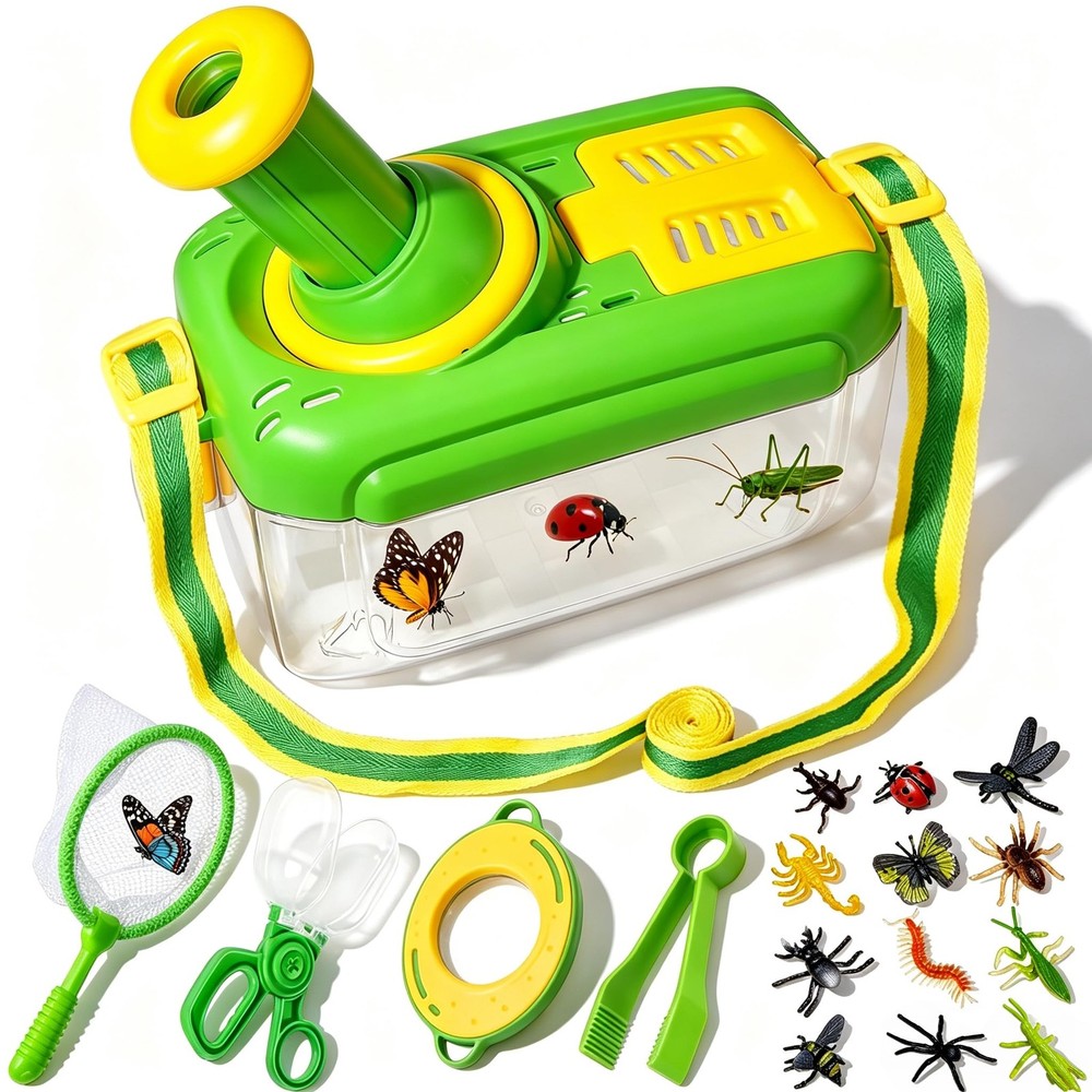 Explorer Set for Kids Ages 4 and Up, 17 Piece Explorer Set for Kids, Insect Box with…