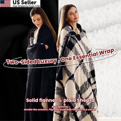 JKMAX Heated Electric Blanket Full Size – 72″x84″ Flannel 72×84, Black