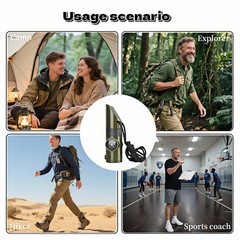 Emergency 7-in-1 Survival Whistle Kit:120dB Loud Safety Whistle with Compass,…