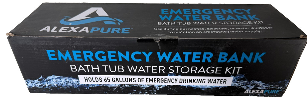 Emergency Water Bank Storage & Pump Heavy Duty 65-Gallon Easy Use BPA Free NEW