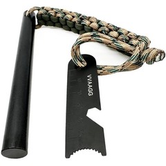 VVAAGG Flint and Steel Fire Starter Kit Survivor 3/8 1/2 inch Ferro Rods and