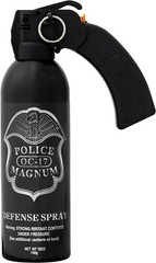 Police Magnum Pepper Spray 16 oz Pistol Grip Fogger Home Defense Unit