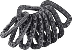 Tactical Carabiner Keychain 12 Pack – Heavy-Duty Polymer D-Ring Clips, Lightweig