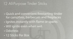Fire Starter Stick Set of 12 Camping Hiking Cooking Outdoors Boy Scout Survival