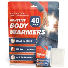 Bramble – Adhesive Body Warmers (40 Pack) – Ultra-Thin Standard, White