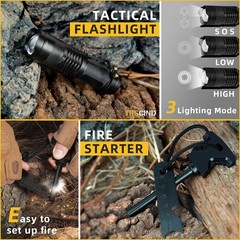Gifts for Men Dad Husband – Fathers Day, Anniversary survival kit, black