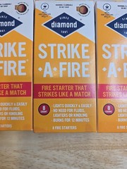 3 Diamond Strike-A-Fire Indoor/ Outdoor Strikes Like A Match Fire-starters USA