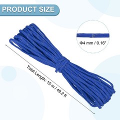 Reflective Fluorescent Paracord Rope 4mm 49 ft for Camping (Sapphire Blue)