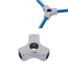 BRILLIANCE4U Tent Pole Connectors 3 Way, For 8.5mm (0.33″) Aluminum Poles