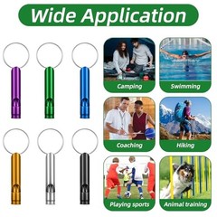 12 Pcs Emergency Whistle with Key Chain, Loud Hiking Whistles for Women