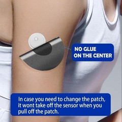 Hypoallergenic & Latex-Free CGM Patches for Libre 3 – 25 Black Adhesive Covers