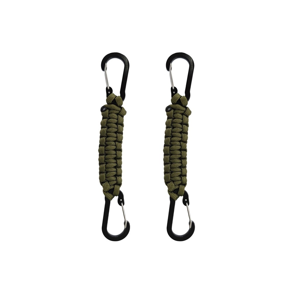 2Pcs Paracord Keychain with Carabiner Clip, Braided Paracord Lanyard Key Chai…