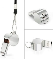 Lightweight Stainless Steel Whistles – 2-Pack with Lanyards for Hands-Free Use