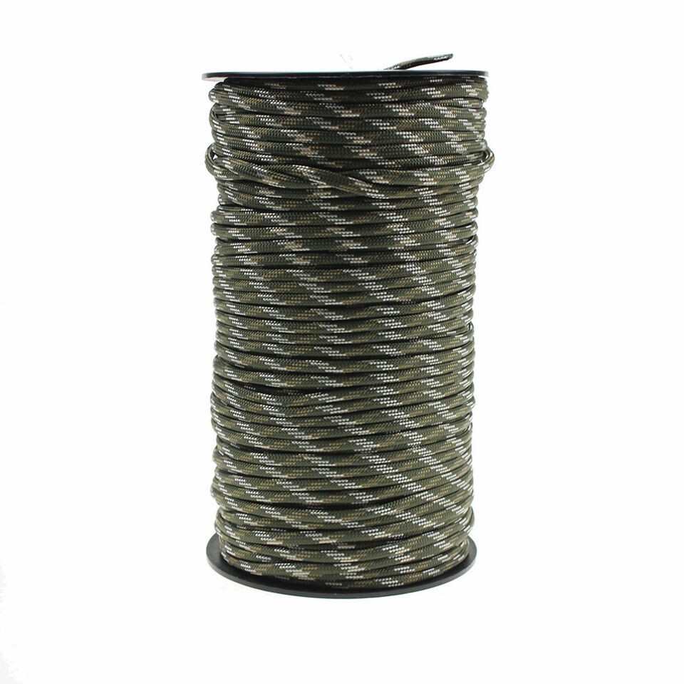 Paracord by the Meter – Ø 4mm – 9 Strands – Type 550 Mil-Spec Type – Dark Cam…
