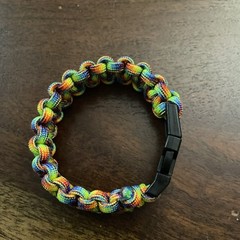 Rainbow Paracord Bracelet Medium