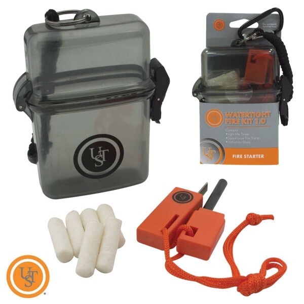 UST Watertight Fire Kit 1.0 – Gray SURVIVAL CAMP HUNT FISH HIKE FIRESTARTER