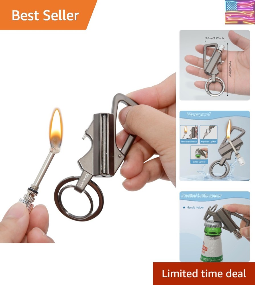 Eco-Friendly Refillable Kerosene Lighter Keychain – Portable Fire Starter