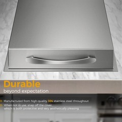 Outdoor Grill Drop-in Gas Single Side Grill Burner, 304 Stainless Steel, Buil…