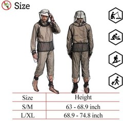 Outdoor Anti Mosquito Suit Clothing Net Mesh Bug Jacket Yarn Mittens Socks Pants