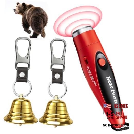 Bear Bell for Hiking | Hiking Essentials Bear Bells with Electronic Air Horn