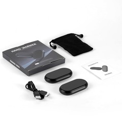 Magnetic Hand Warmers Rechargeable 2 Pack AI Smart Chips 3 Compact, Black