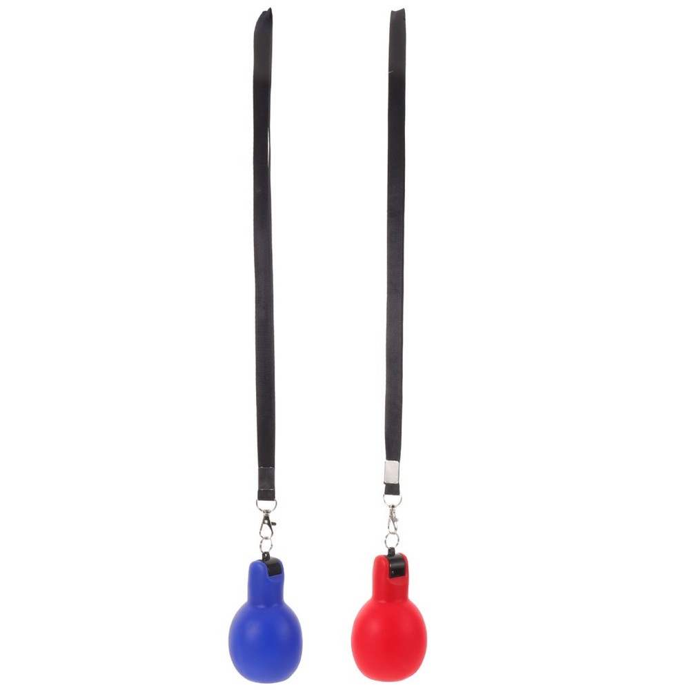 Portable Reusable Squeeze Whistles with Lanyard for Outdoor Emergency Use 2Pcs