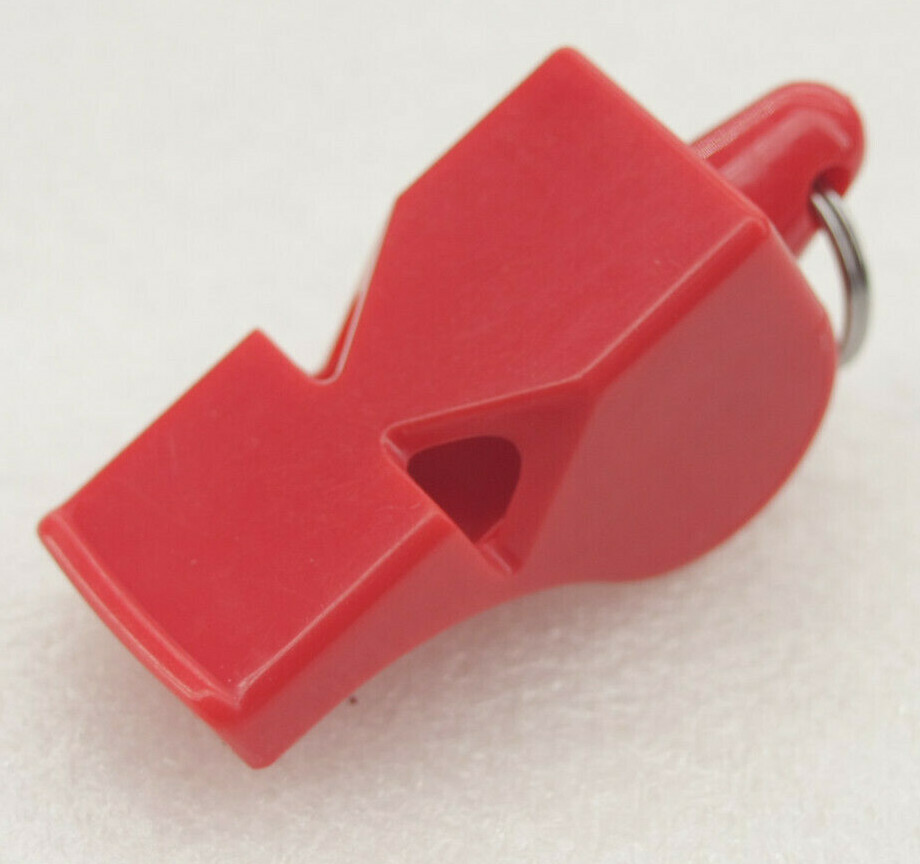Safety Signal Whistle – Plastic No-Ball Works Wet Water Outdoor RED NEW R618
