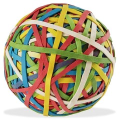 ACCO Brands Rubber Band Ball, 270 Bands per Assorted Colors